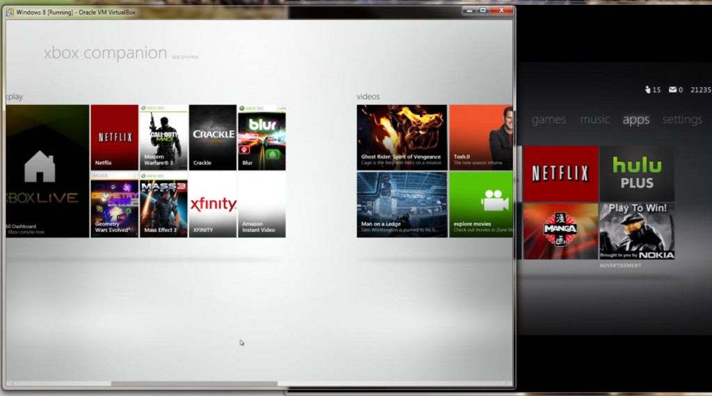 Windows 8 with Xbox 360